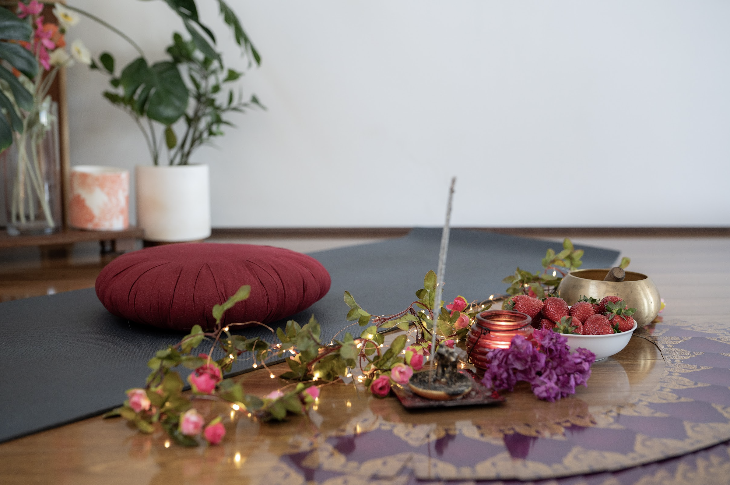 Yoga and meditation altar